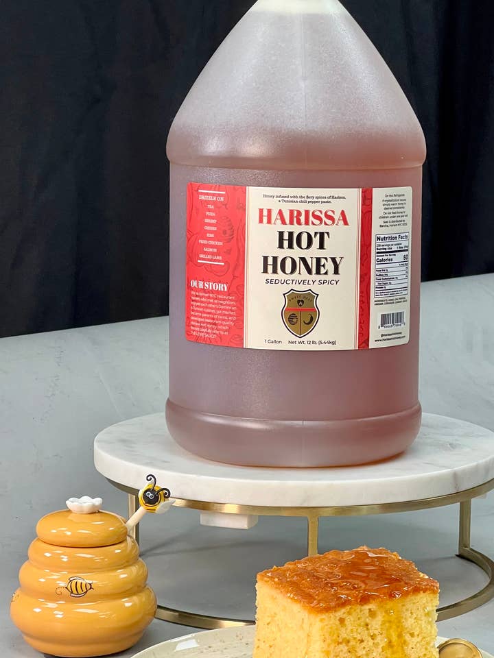 Miel chaud à la harissa (1 gallon) pour la vente par HARISSA HOT HONEY