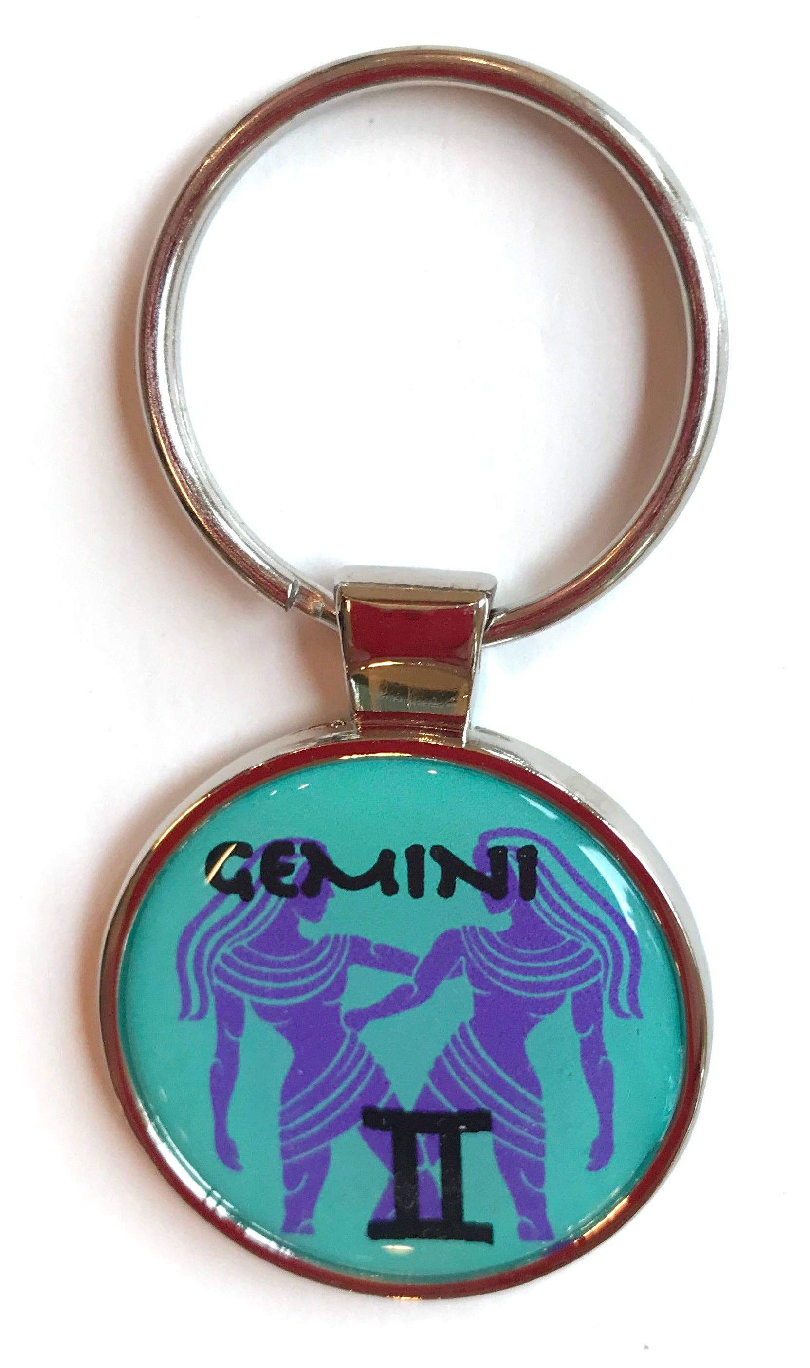Mary Ellis - Wholesale Keychain - Unisex - Zodiac Gemini Dome Keychain0