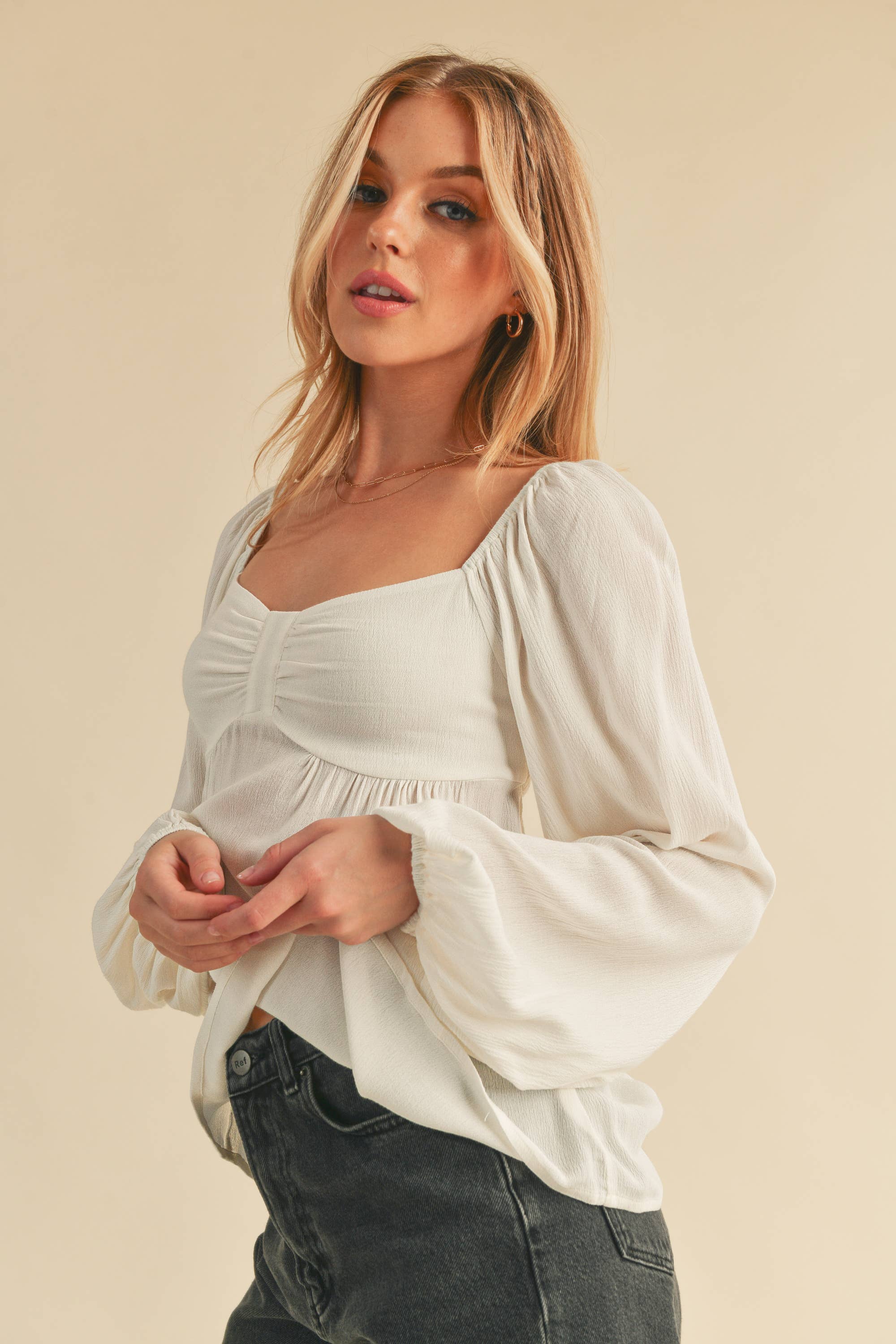 AEMI + CO - Wholesale Blouse - Women's - 8136BK Silvana Top12