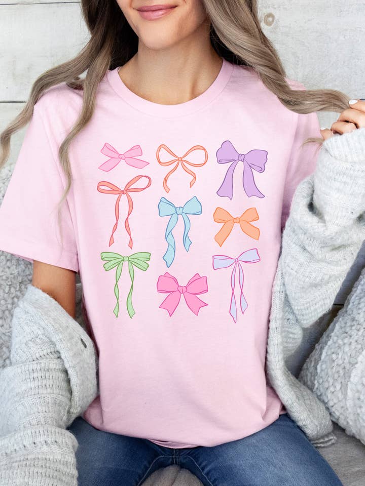 Red Stone Rebel Clothing Co. - Wholesale Mommy & Me Sets - Pastel Bow Mommy & Me Tee