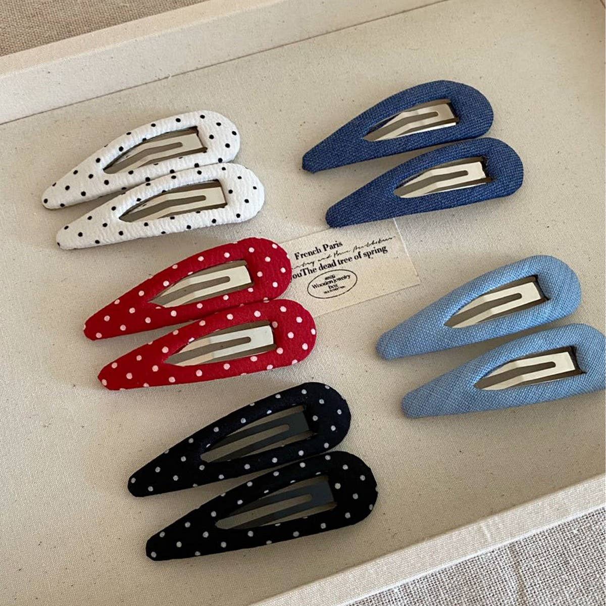 ACCITY - Wholesale Hair Clip - Women's - Red Polka Dot BB Clip Cute Side Bangs Clip_CWAHA080788