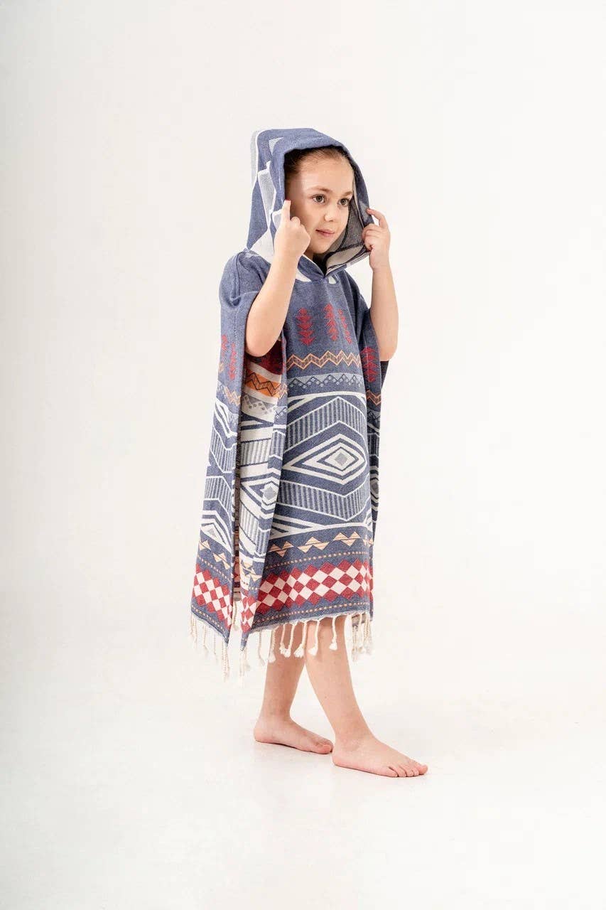 Kikoya - Vente Serviette poncho - Enfant et bébé - Poncho à capuche pour enfants, serviette de plage et de bain pour changer après la natation ou le surf3