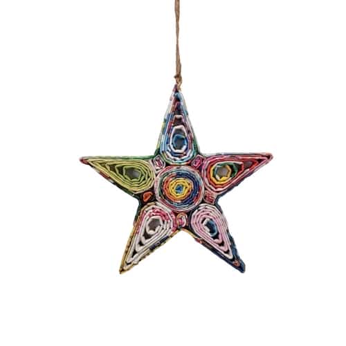 The Upcycled Paper Company - Wholesale Ornament - Star Ornament - Recycled Paper1