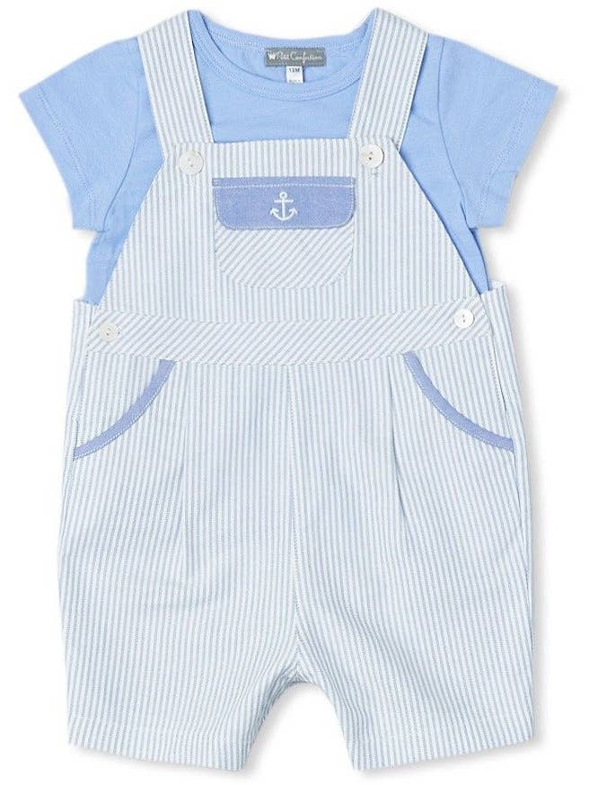 Anchor Overalls + Tee Set for wholesale by Petit Confection