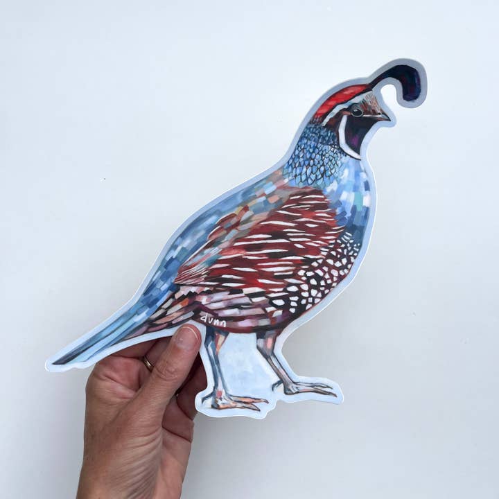 SheilaDunnArt - Wholesale Sticker - California Quail vinyl sticker1