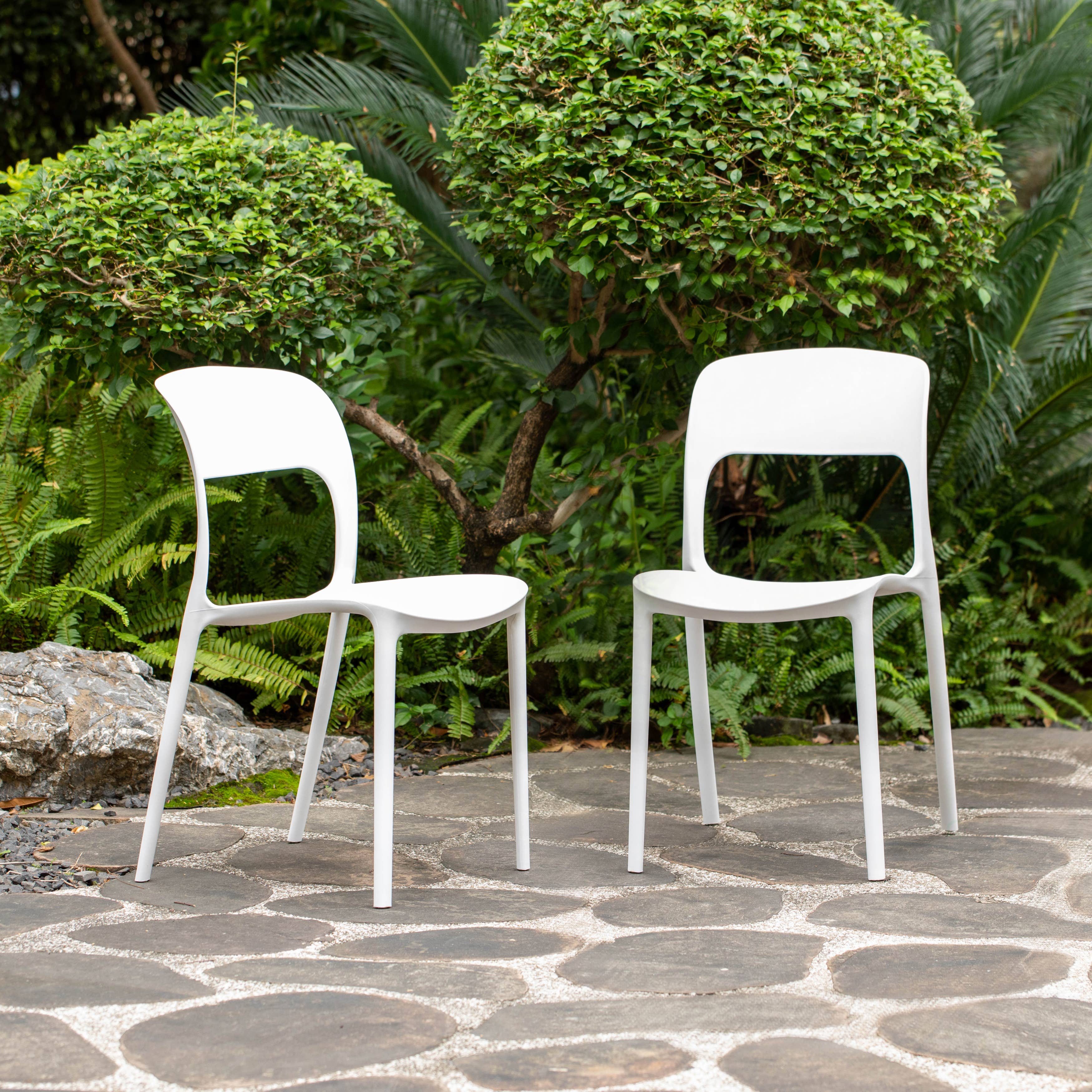Quickway Imports - Wholesale Chair - Modern Plastic Outdoor Dining Chair with Open Curved Back12