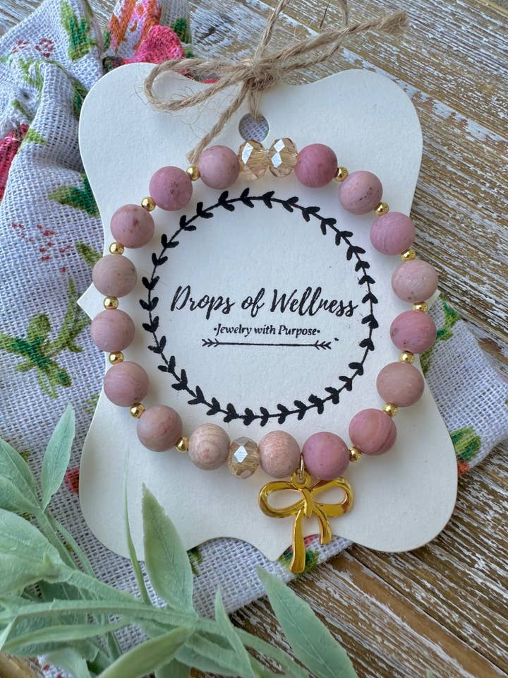 Pulseira Pedra Frisada, Joalharia Difusora, The Tatum por atacado de Drops of Wellness Goods