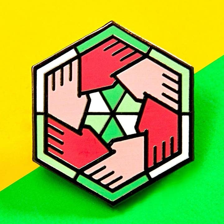 Drapeau Abrosexuel - Épinglette Cube communautaire pour la vente par Proud Zebra