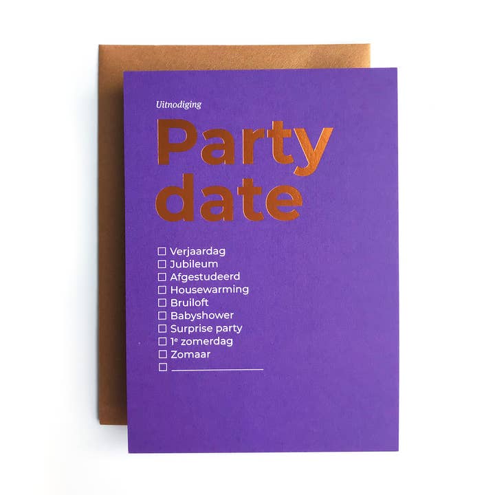 Happy Invites – Party date for wholesale by Happy Whatever