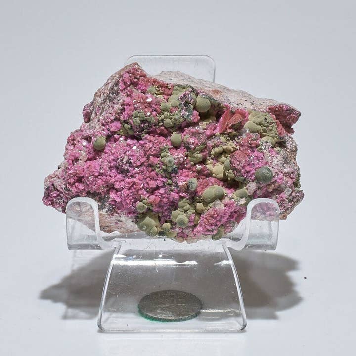 0.35 LB Cobalto Calcite Specimen w/ Malachite for wholesale by Malachite And More