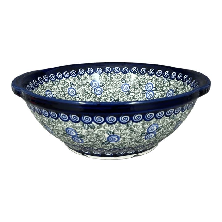 Colander, 10" in "Spring Swirl" by Zaklady | Y1183A-A1073A for wholesale by Polish Pottery Outlet