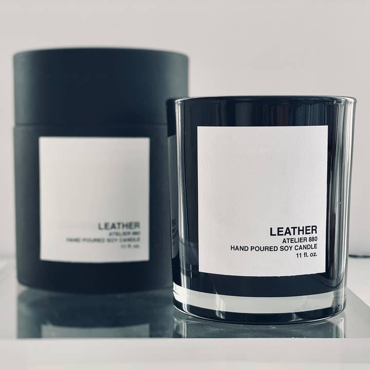 Atelier 880 - Wholesale Jar/Filled Candle - The Big Minimalist Scented Candle - Black Glass / Gift Box