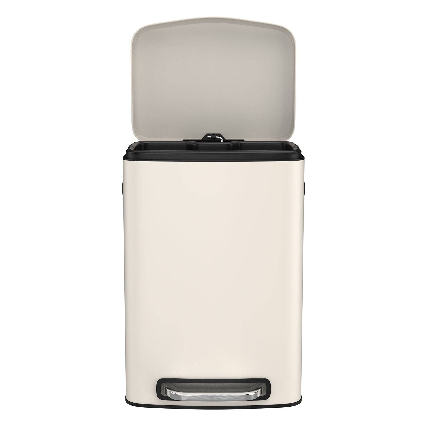 39F Inc. - Wholesale Trashcan/Trash Bin - 13 Gallon White Steel Kitchen Trash Can - Foot Pedal5