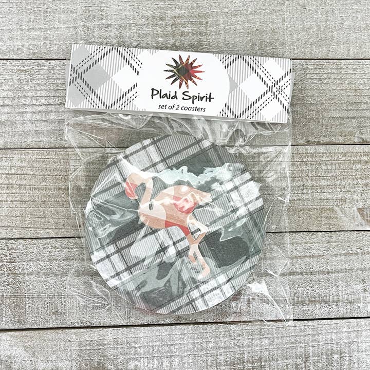 Plaid Spirit - Wholesale Decorative tabletop object - Seaside coasters; set of 2; assorted designs & colors14