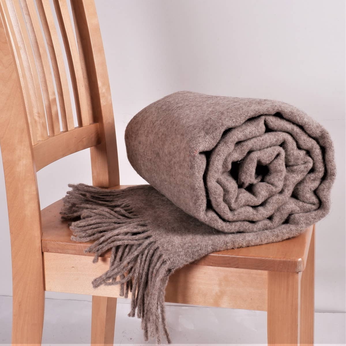 NorraVilla - Wholesale Throw Blanket - Wool  Blanket - Solid Color Ligh Brown5