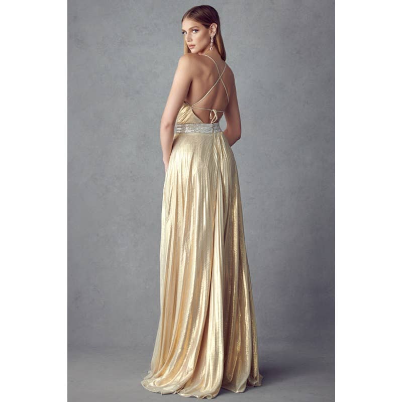 Juliet - Wholesale Gown - Women's - PLEATED V-NECK PROM EVENING DRESS8