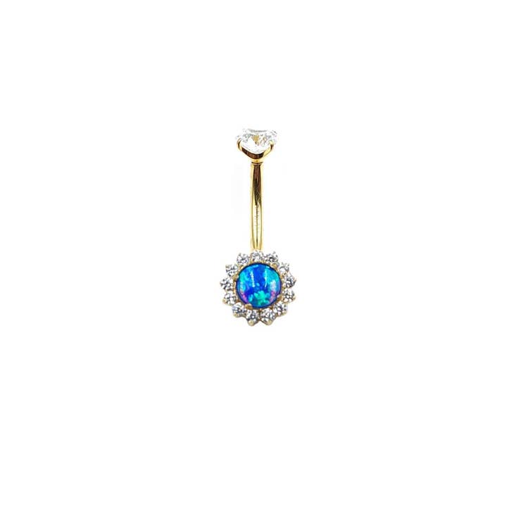 MYLENE ET FELIX - Wholesale Belly Ring - Titanium opal navel piercing1