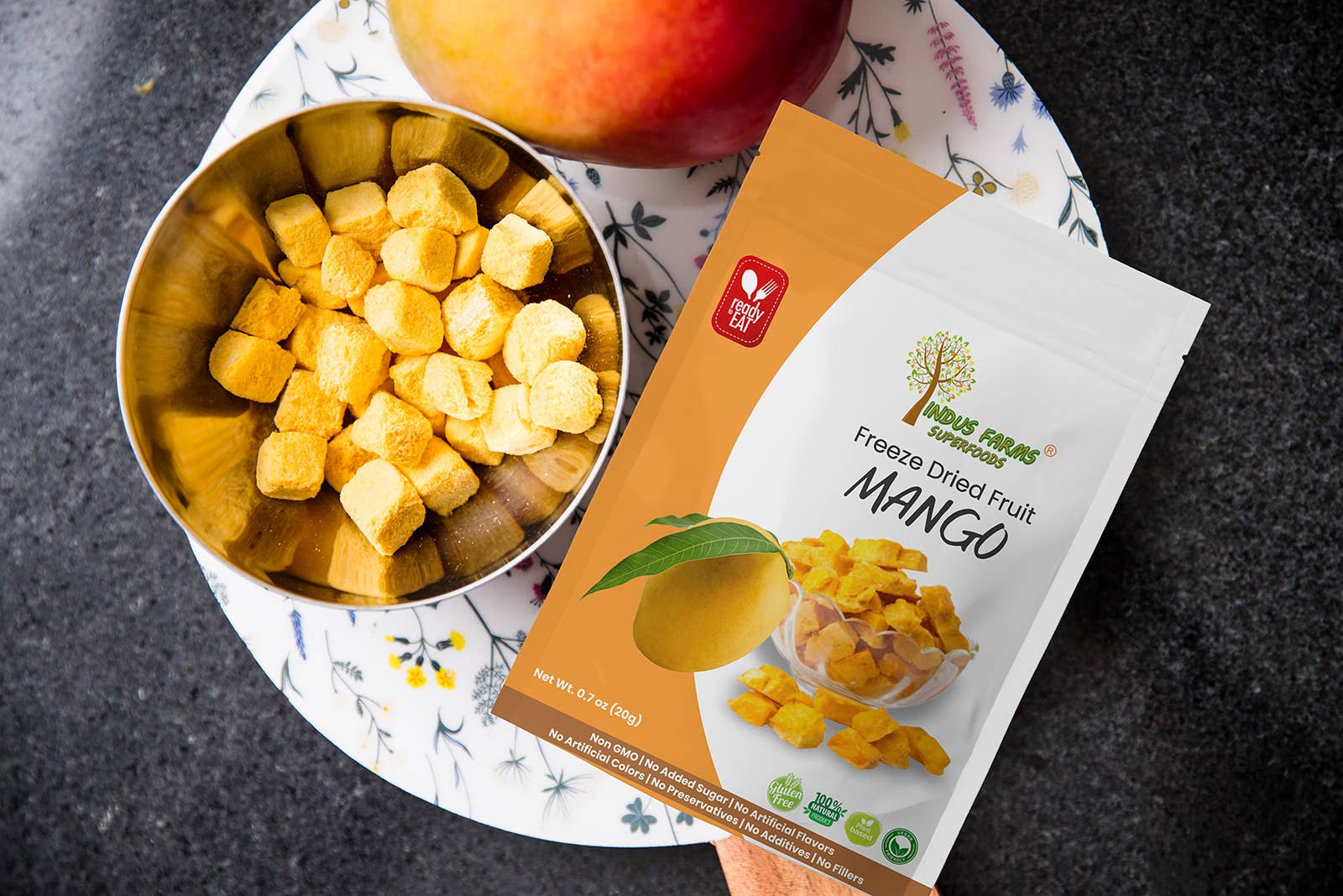 Indus Farms Superfoods - Wholesale Dried/dehydrated fruit - 100% Pure Freeze Dried Mango, GMO-Free, Paleo, Vegan2