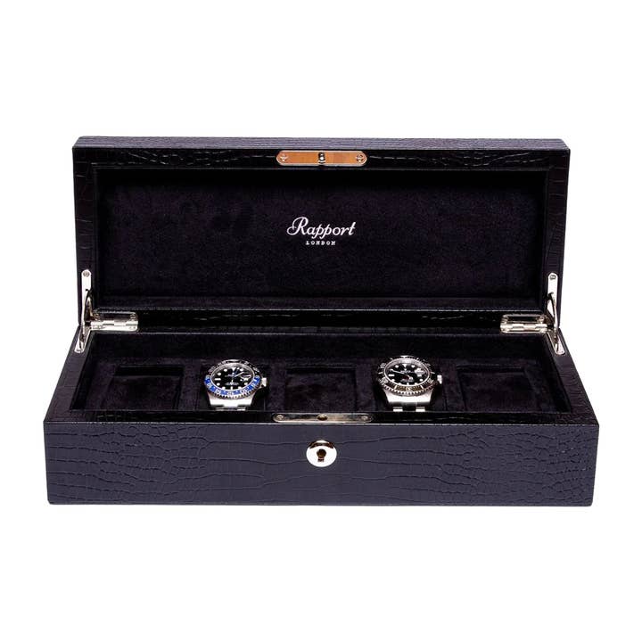 Royaume de la Boîte - Vendita all'ingrosso Portagioie/organizer per gioielli - Scatola per Orologi da Uomo di Lusso - Nera