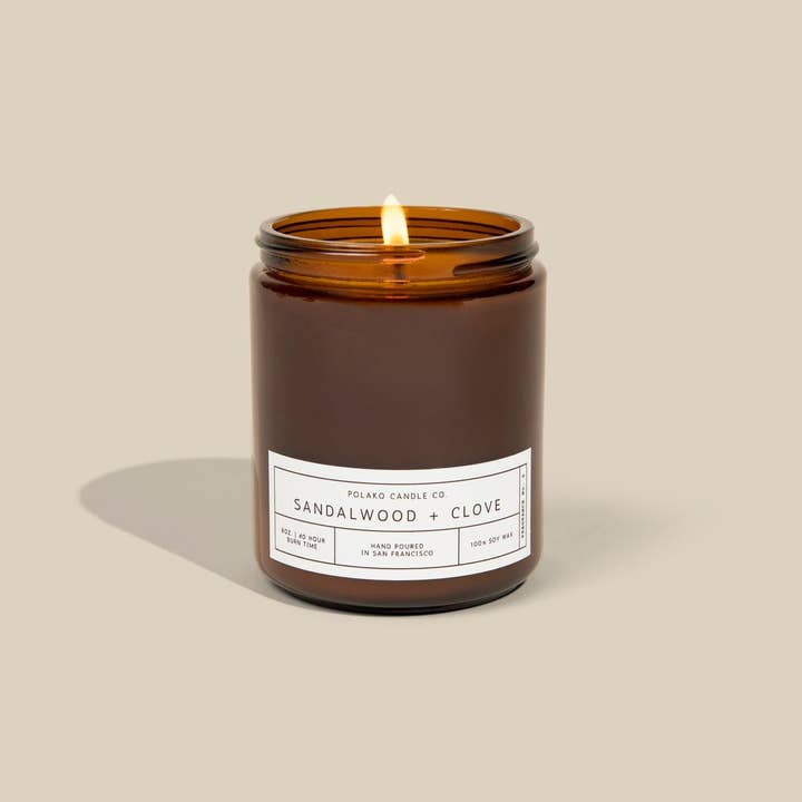 Sandalwood + Clove for wholesale by Polako Candle Co.