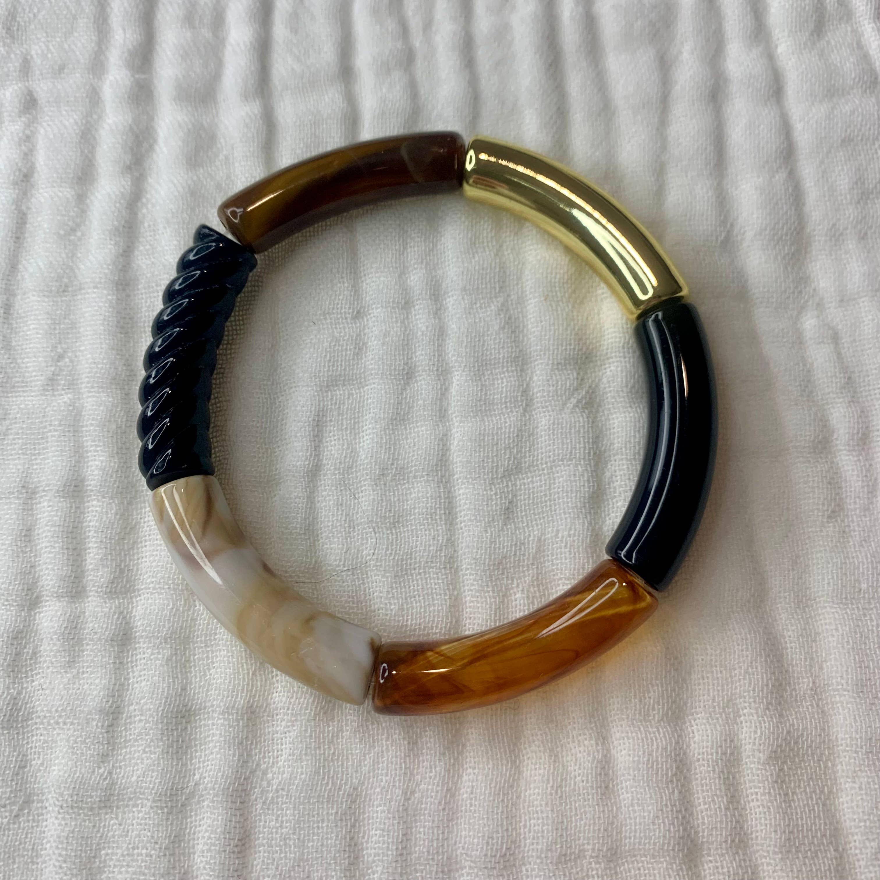 Manacreations - Wholesale Armband met kralen - Armbanden met zwarte en gouden accenten9