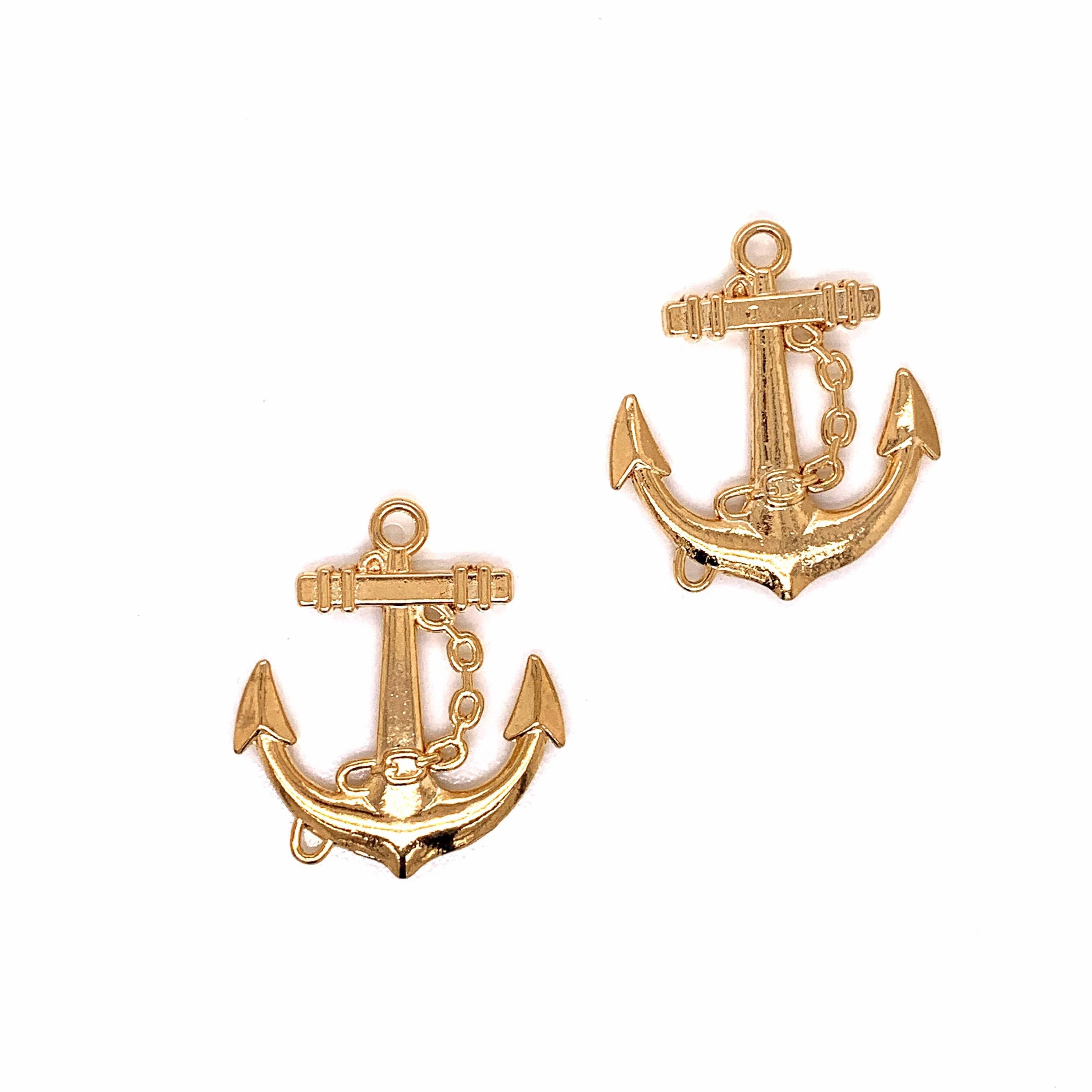 Wholesale Gold Filled Large Anchor, Mens Anchor Charm For Necklace