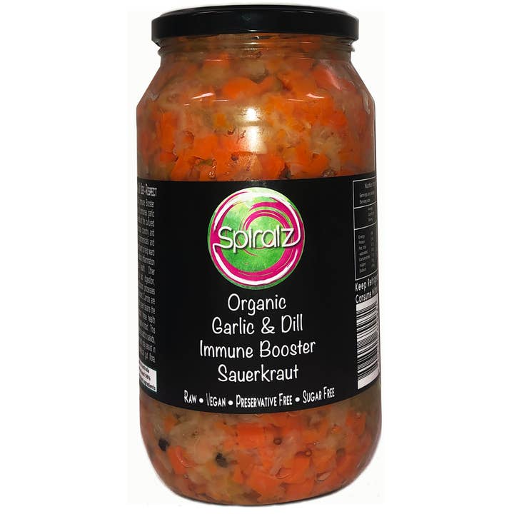 Spiralz Fermented Foods - Wholesale Pickled Vegetables - Spiralz Organic Garlic & Dill Immune Booster Sauerkraut1