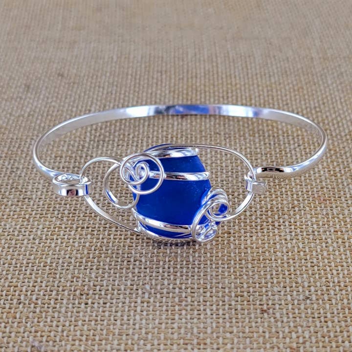 Sadie Green's Jewelry - Wholesale Cuff Bracelet - Sea Glass Cuff Bracelet XCAM-CB16-SG-SP 4