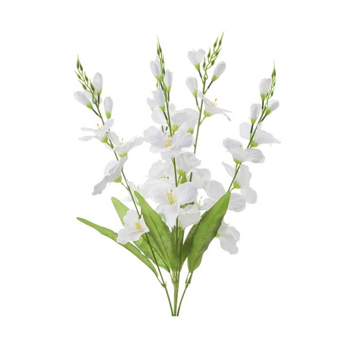 Artificial Gladiolus Bundle - White for wholesale on Faire0
