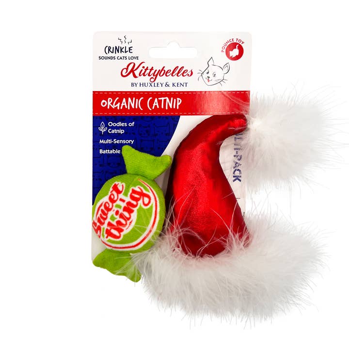 Huxley & Kent - Wholesale Pet Toy - Cat - Santa Hat & Sweet Thing Candy 2pk Cat Toy