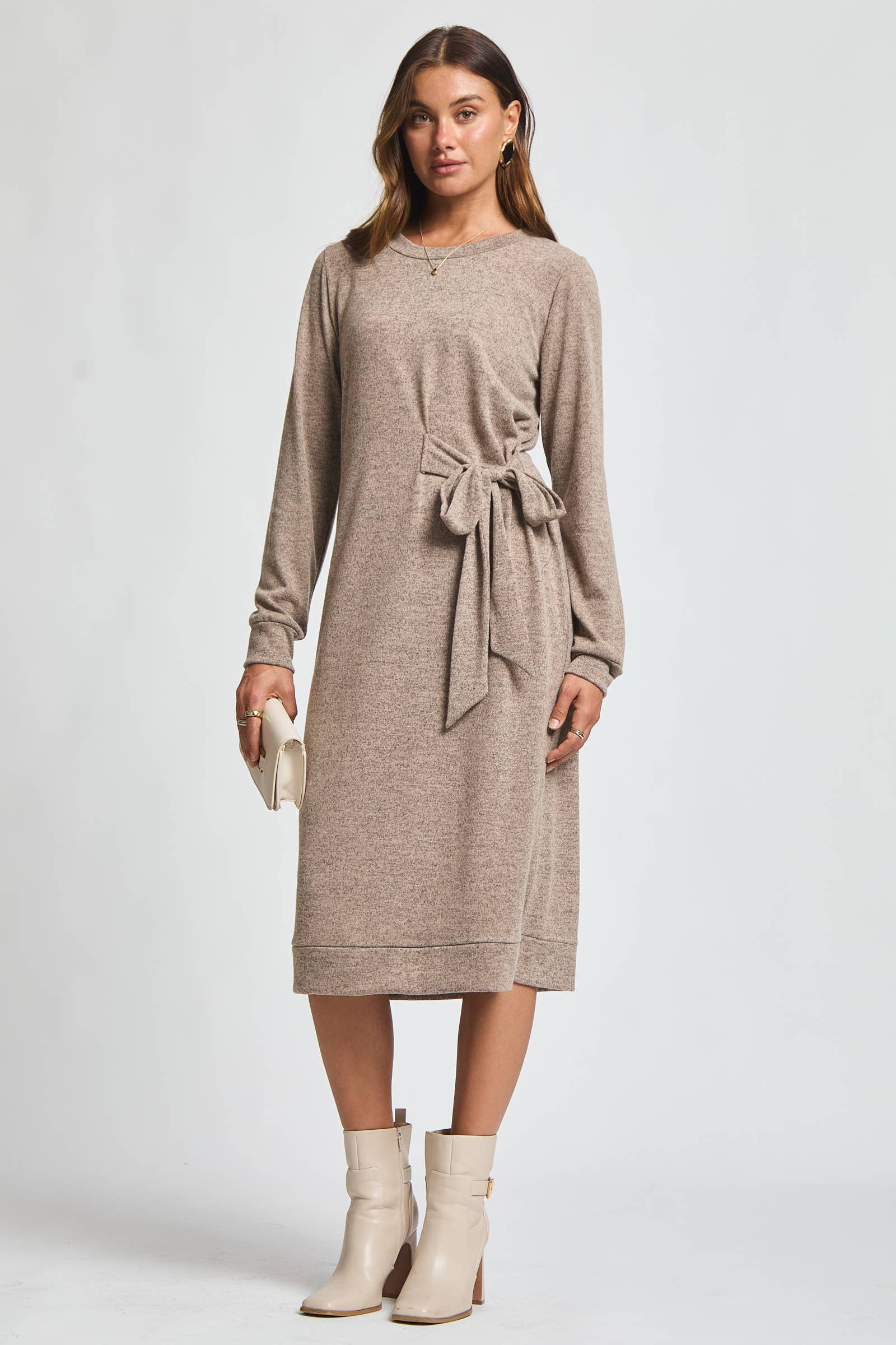 Dear Scarlett - Wholesale Dress - Women's - Hacci Knit Tunic Dress TRV-TIMELESS16