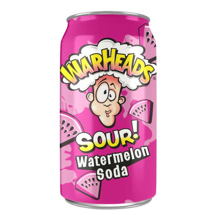 iSweet.ca - Wholesale Soda/Carbonated Drink - Warheads Sour Soda Watermelon 355 ml X 12 Units