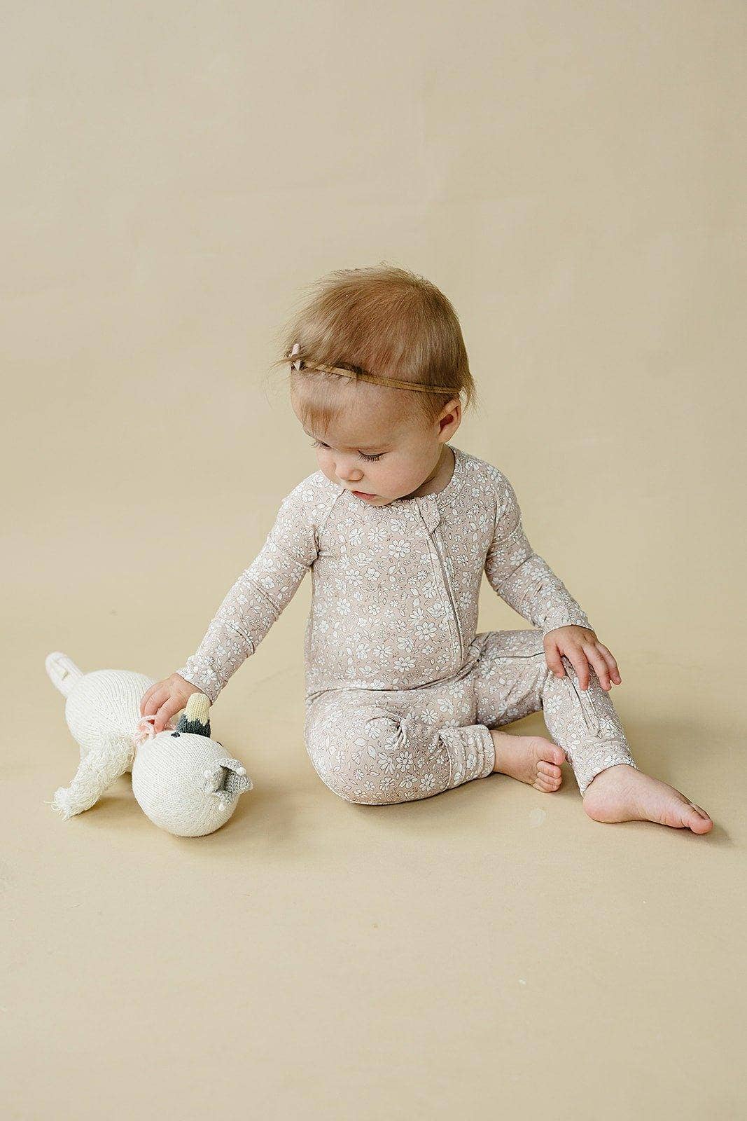 Little Joy Co. - Wholesale Sleepsuit - Baby - Dainty Ditsy Bamboo Zippy Romper14