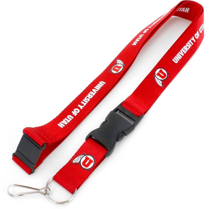 NCAA Utah Utes Team Lanyard, Red for wholesale by Aminco USA