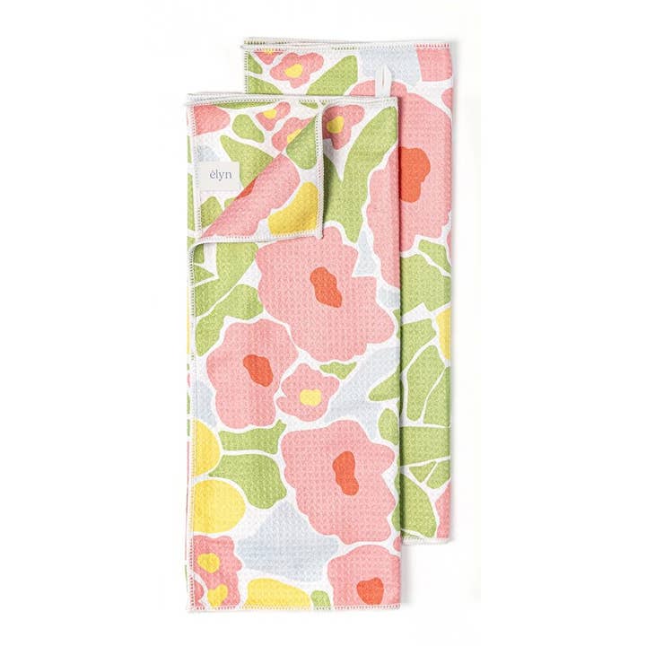 Microfiber Kitchen Dish Towels 2pk - Ditsy Floral for wholesale by Elyn