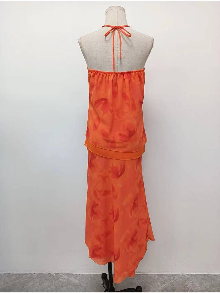 LORIANE - Vendita all'ingrosso Completo top e gonna - Donna - 7139E Completo stampato con top e gonna13