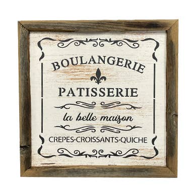 Pheasant & Needham Home Decor & Crafts - Wholesale Sign - French Pastry Handcrafted Wood Sign0