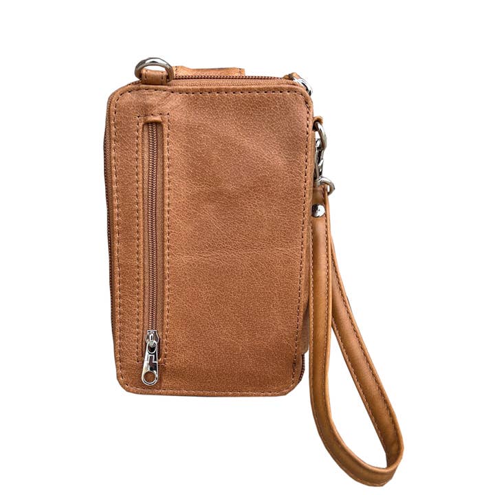 Roma Leathers, Inc. - Wholesale Phone Wallet - Women's - 3140 phone pouch with credit card slots adjustable strap4