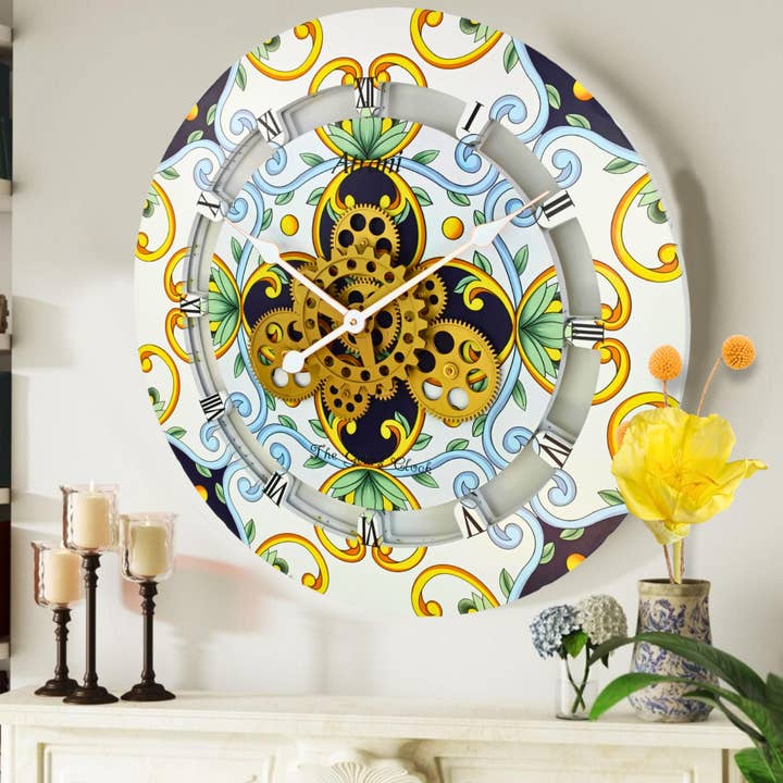 OROLOGIO DA PARETE ITALY LINE 24 POLLICI ROTONDO ATRANI per la vendita all'ingrosso da parte di The Gears Clock