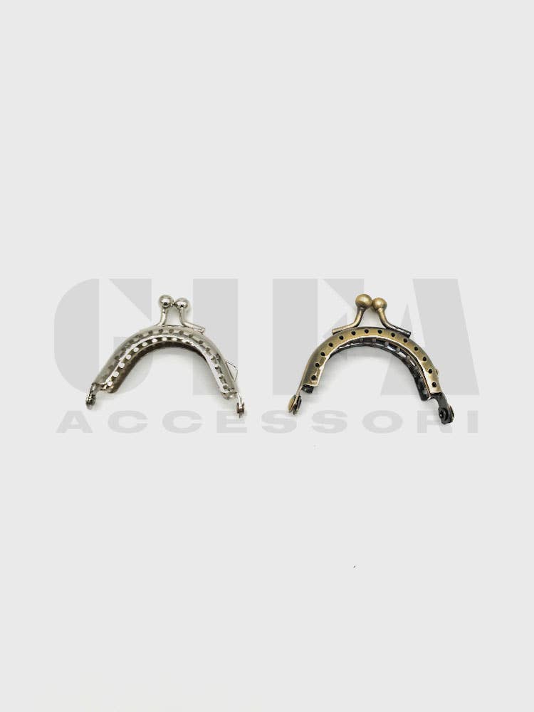 Gifa Accessori - Vendita all'ingrosso Fibbie per cintura - Clic clac con fori per portamonete cm 5,5 x 4,54