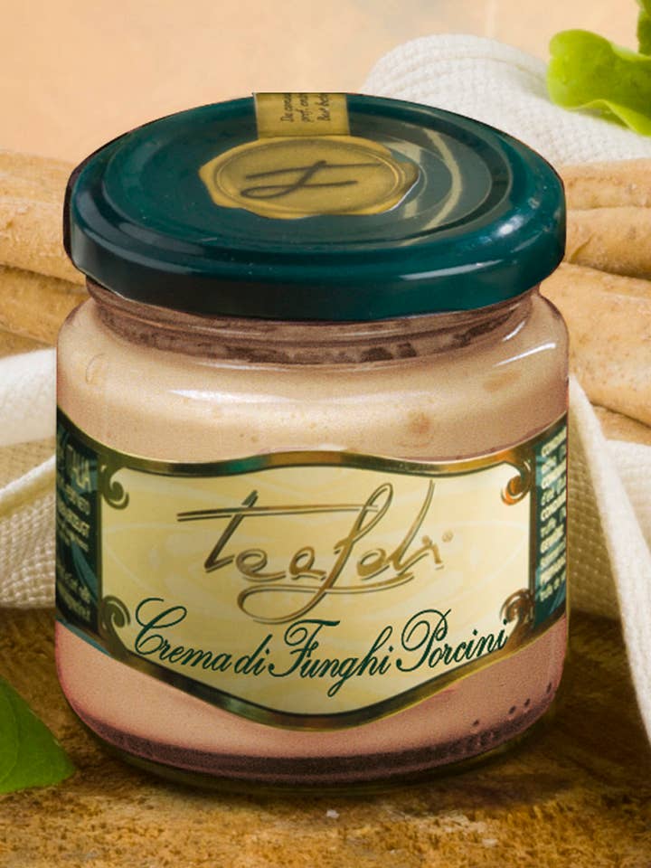 Crema Funghi Porcini 80g per la vendita all'ingrosso da parte di ANTICO PASTIFICIO TEALDI SRL (Tealdi)