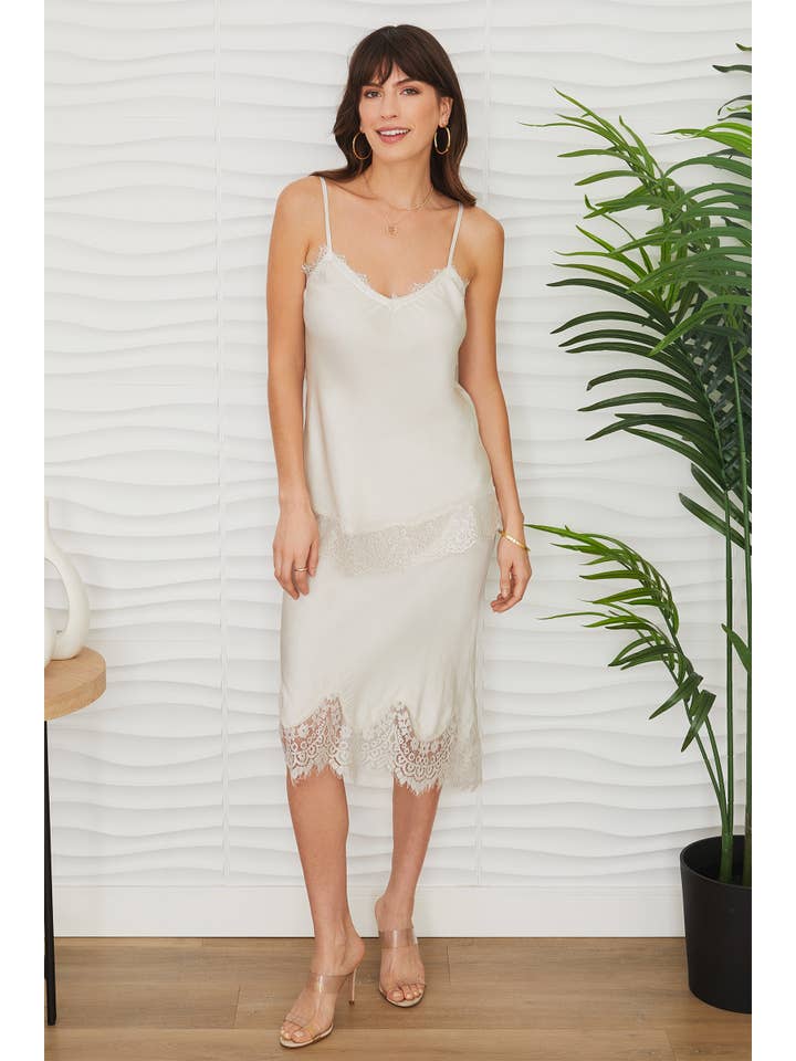 MILIO MILANO - Wholesale Tank Top - Women's - SILKY LACE CAMI (235002-2029-2-CAMEL)5