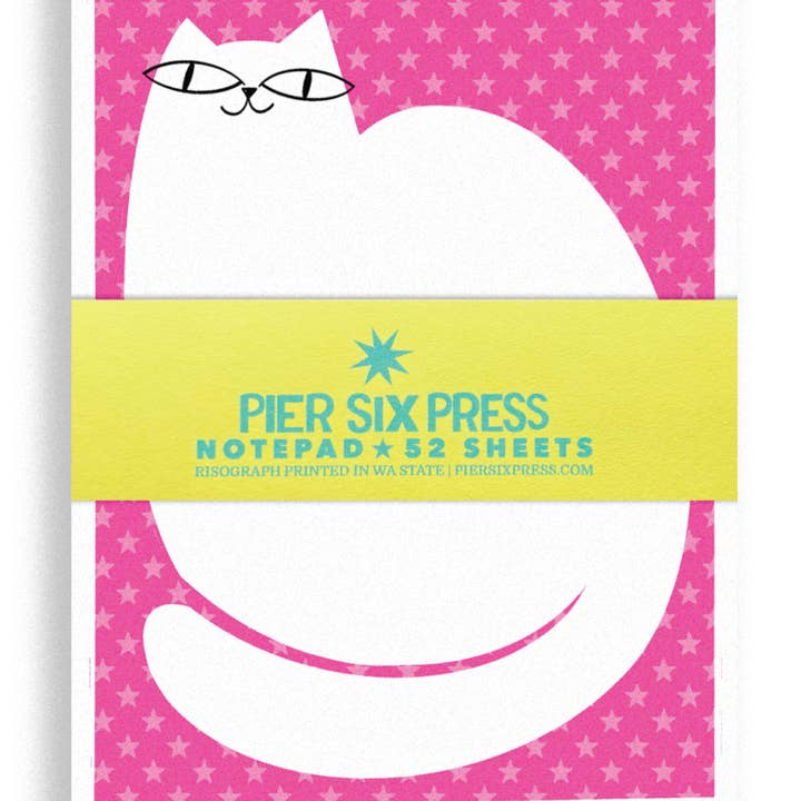 Ada Meow Cat 'Little Jotter' Notepad for wholesale by Pier Six Press