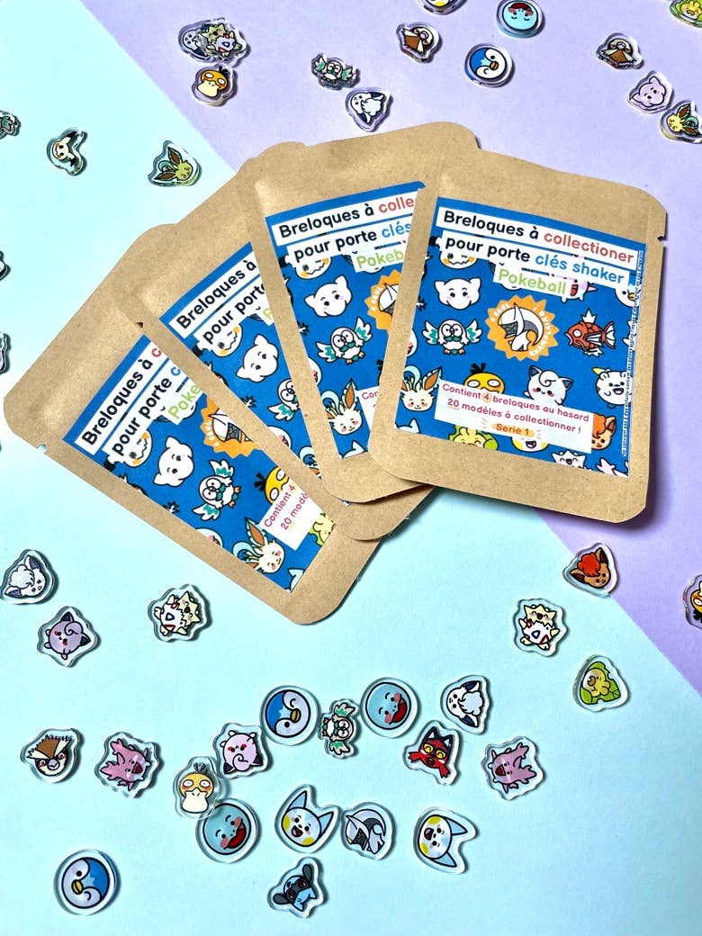 Girafette - Vendita all'ingrosso Portachiavi - Unisex - Bustine a sorpresa per portachiavi shaker Pokeball - Serie 10