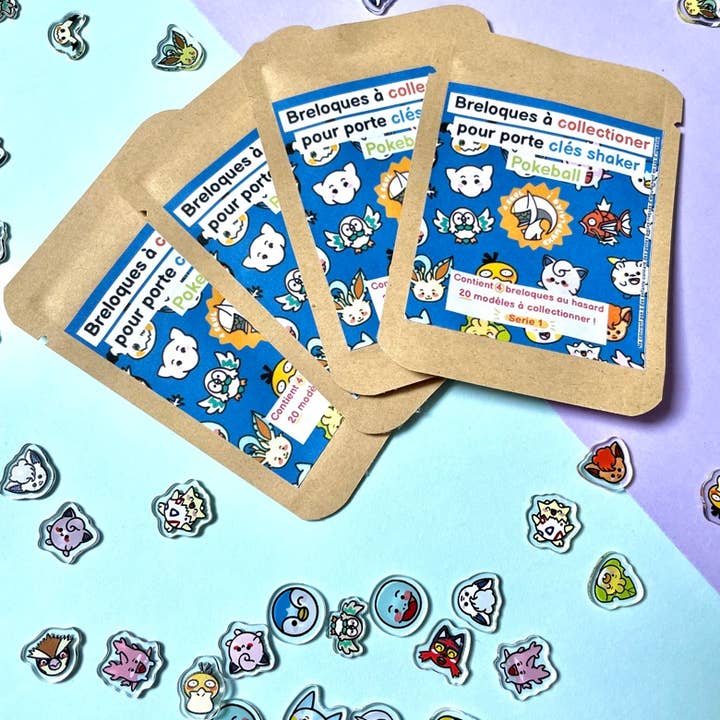 Girafette - Vendita all'ingrosso Portachiavi - Unisex - Bustine a sorpresa per portachiavi shaker Pokeball - Serie 1