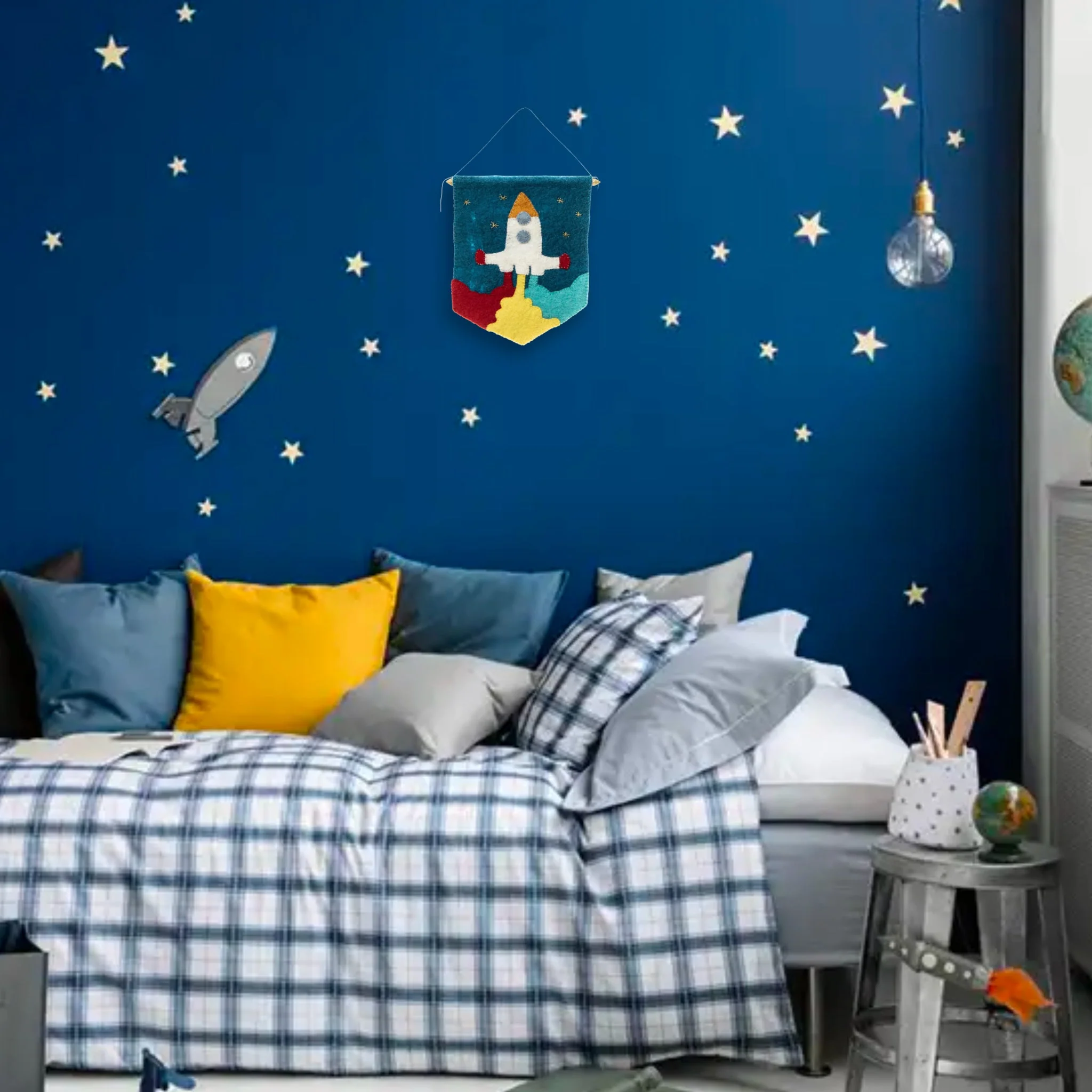 Global Goods Partners - Wholesale Banner - Kids & Baby - Felt Rocket Banner Flag3