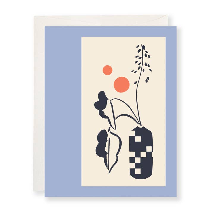 Carte de vœux botanique moderne pour la vente par Tracy Schifeling Art