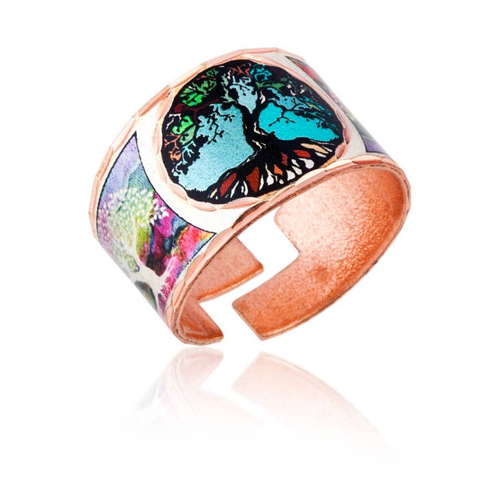 RC 22 arbre de vie Bague réglable pour la vente par COPPER ARTS INC.