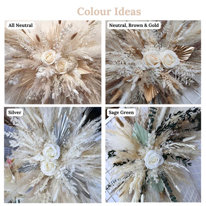 Opal Lily - Wholesale Wall Accent - Dried Pampas Wall Decor - Neutral6