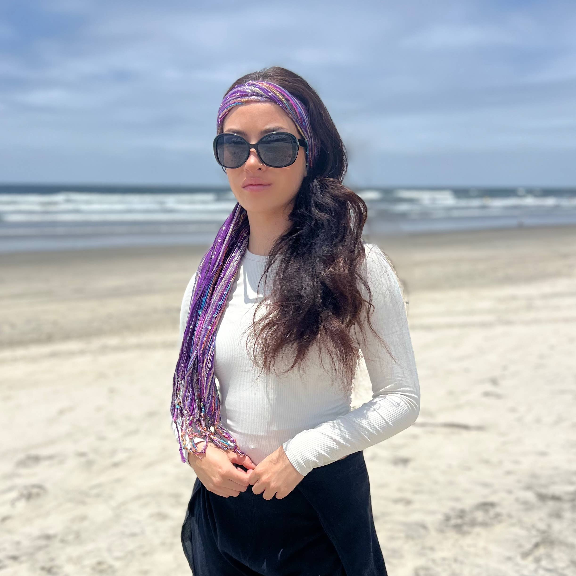 Humble Hilo – wholesale Scarf – Women's – Humble Hilo Multicolored Thread Artisan Scarf97